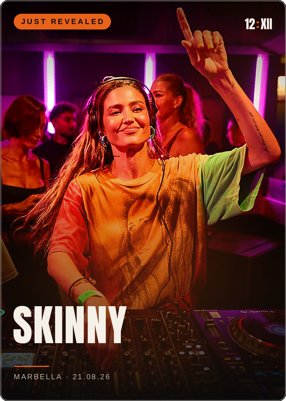 Skinny — 12:XII Beyond Time Festival, Marbella, 21 August 2026